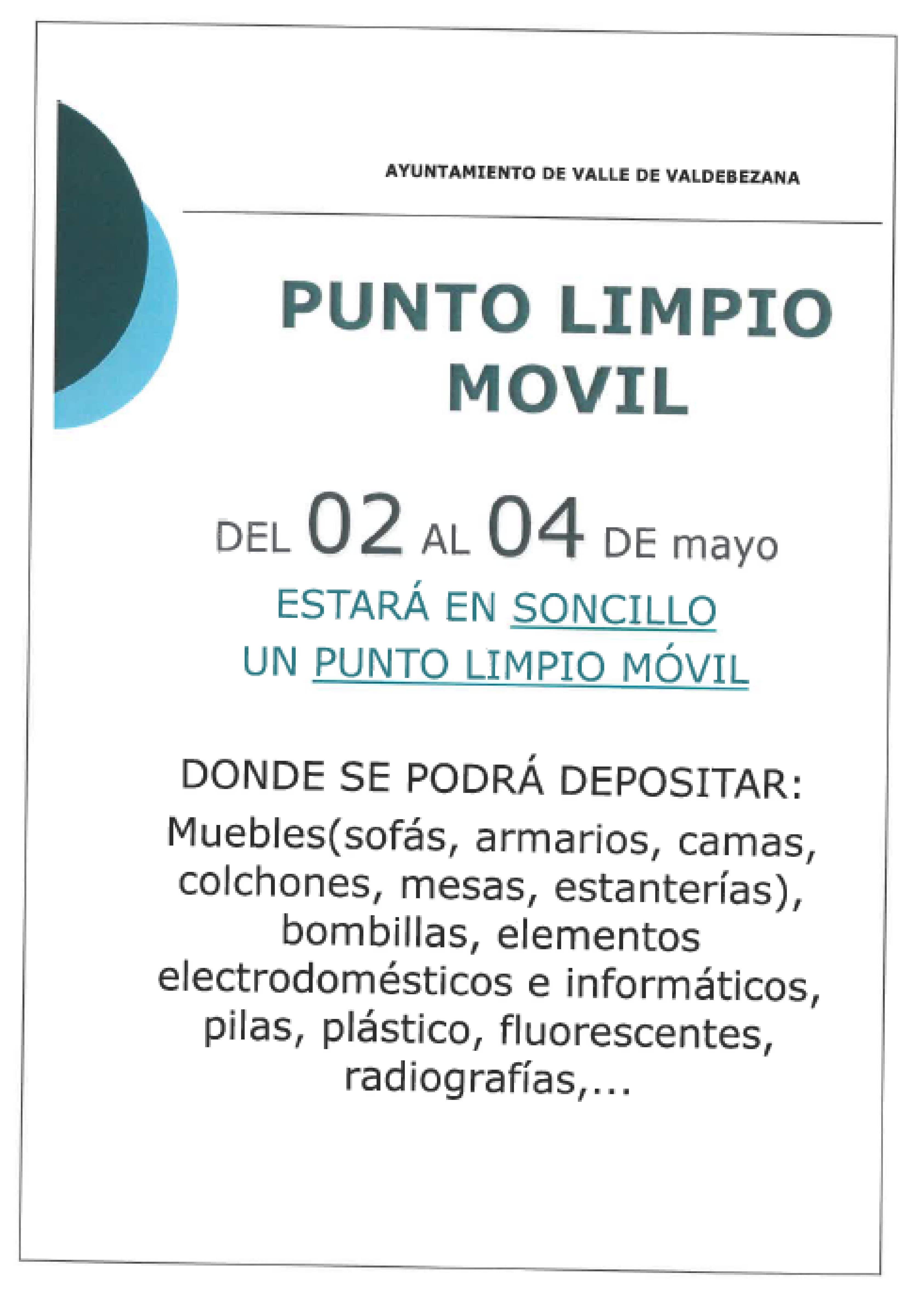 "PUNTO LIMPIO MOVIL MAYO 2023"